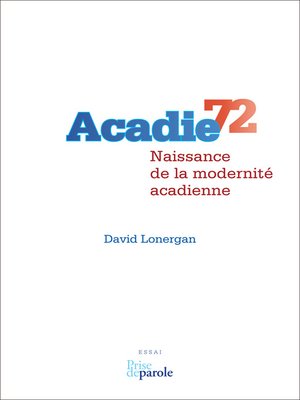 cover image of Acadie 72